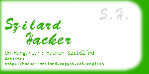 szilard hacker business card